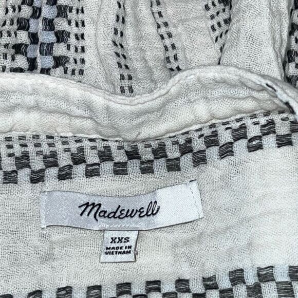 NWOT Madewell Lightspun Lakeline Popover Shirt Jacquard Sz XXS - Picture 10 of 11